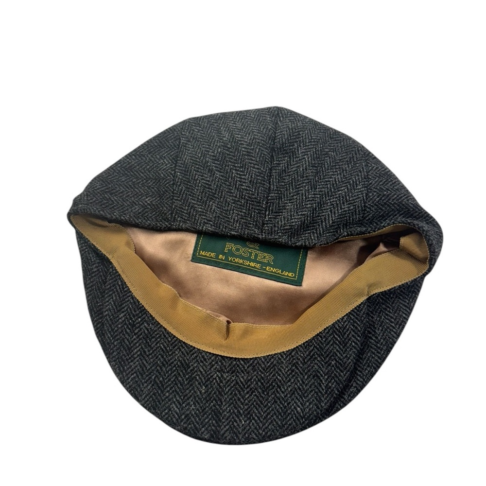 Lawrence  Foster tweed cap wool hat sz 7 1/2 - Picture 4 of 5